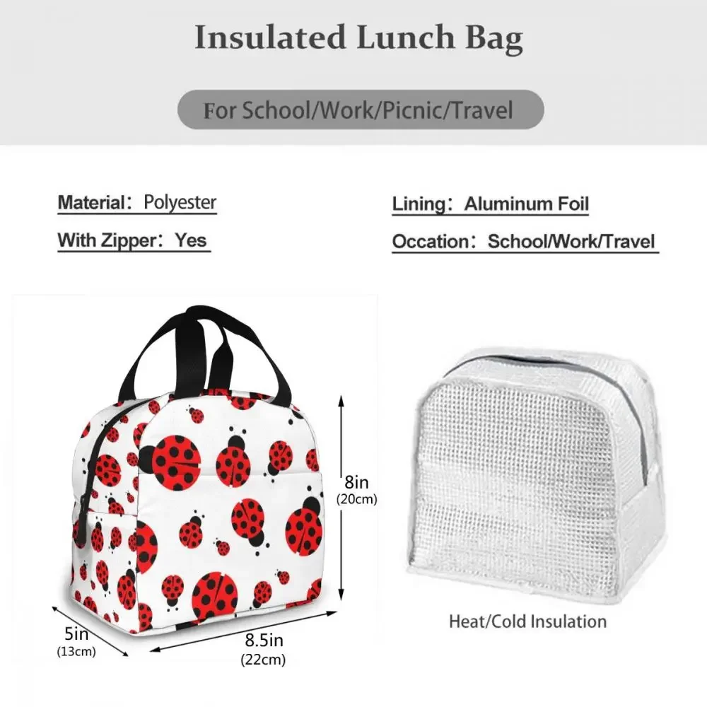 Ladybug Cooler Lunch Box Portable Insulated Lunch Bag Thermal Food Picnic Lunch Bags