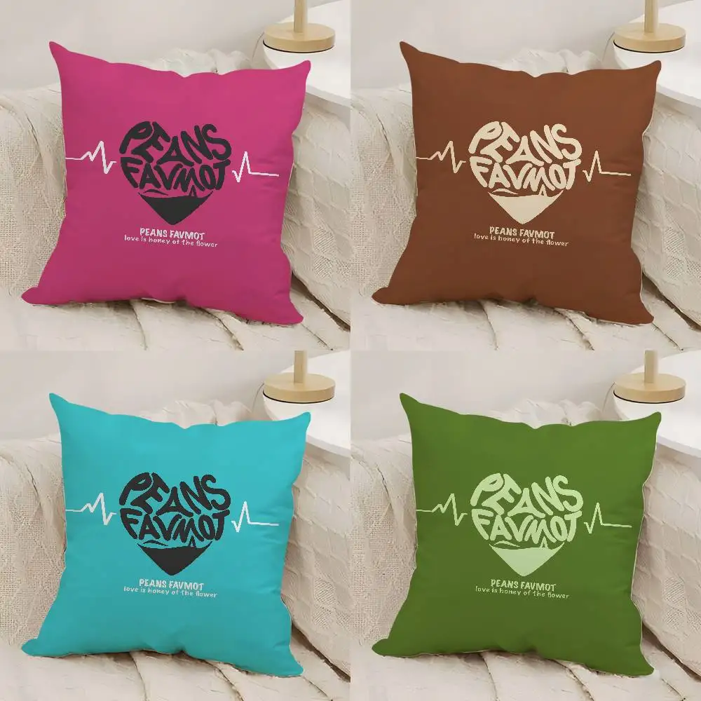 

Pillow Case Creative Love Letters Home Dorm Chair Back Short Plush Double-sided Printing Office Nap Time Cushion Cover