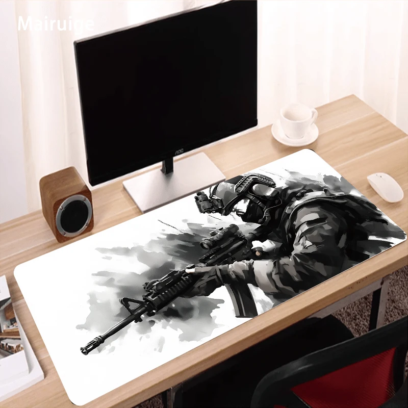 Waterproof Pad 900x400 Soldiers' Assault Gamer Stuff Office Desk Accessories Mousepad 900x400x3mm Xxl Desk Pad Mouse Carpet view 3