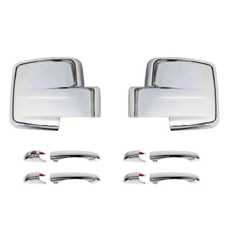 Side Rearview Mirror Cover Shell Trim + Door Handle Cover Decoration for Jeep Patriot 2011-2016 Car Accessories