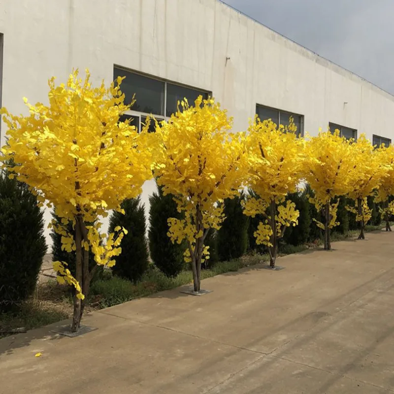 

Stage shooting fake tree large simulation ginkgo tree golden wishing tree wedding autumn landscape decoration