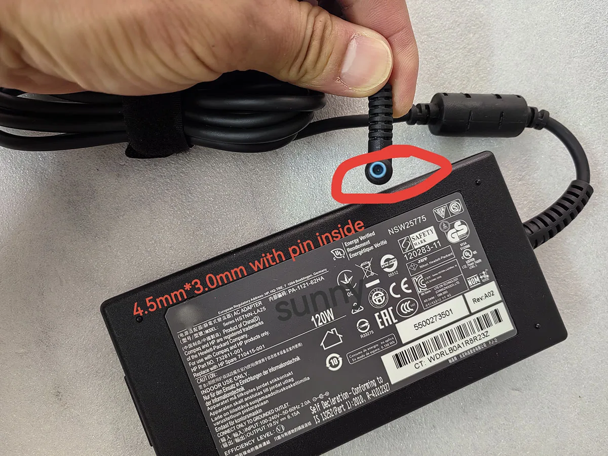 

NEW OEM Slim 19.5V 6.15A 710415-001 732811-001 Blue Tip 120W AC Adapter For HP Pavilion 17-ab301na Laptop Genuine Puryuan