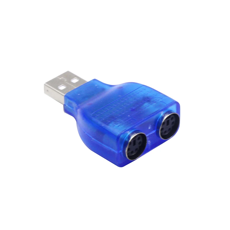 

USB 2.0 A Male to 2Port PS2 Female Converter Adapter for Mouse Keyboard Connector Adapter Dongle