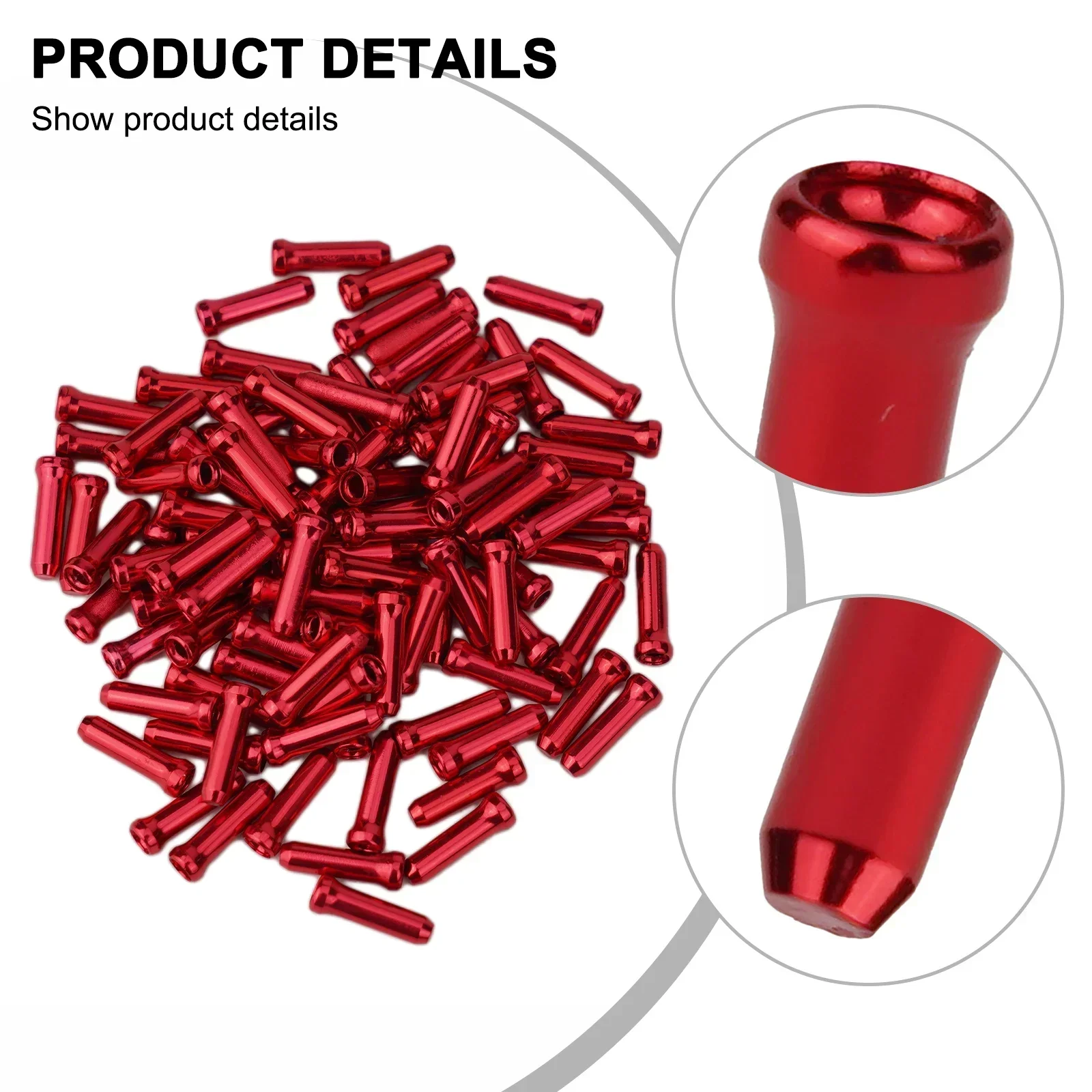 100 PCS 3mm Bike Cable End Cap For MTB Aluminium Alloy Bicycle Brake Wire Terminal Housing Ferrules Crimps Wire Tip Dust Cover