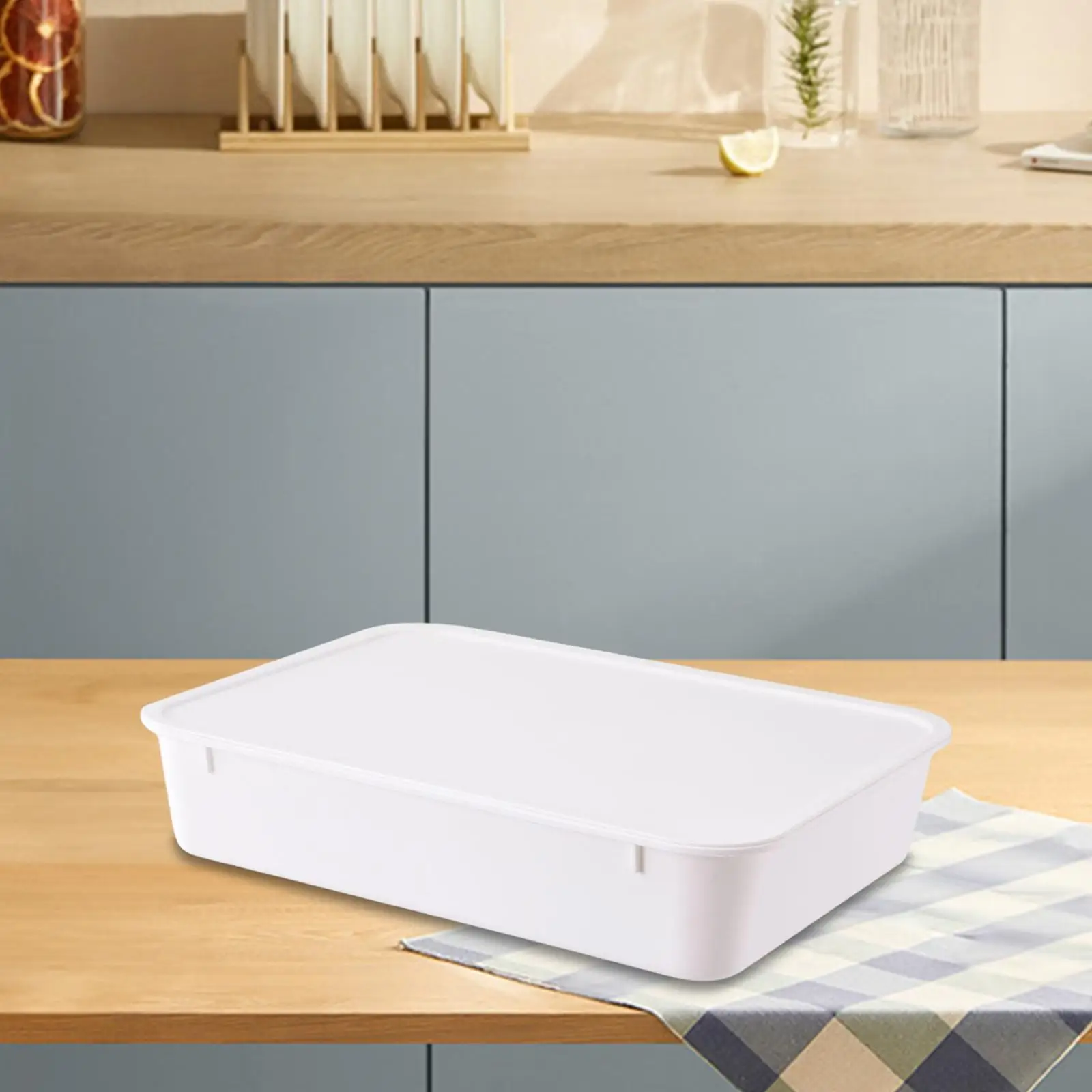 Rectangular Bread Proofing Box with Locking Lid Stackable Dough Food Storage Tray for Kitchen Organization