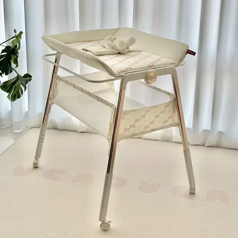 Versatile Plastic Baby Crib Set with Detachable Changing Table and Drawers All-in-One Nursery Furniture for Infants 0-12
