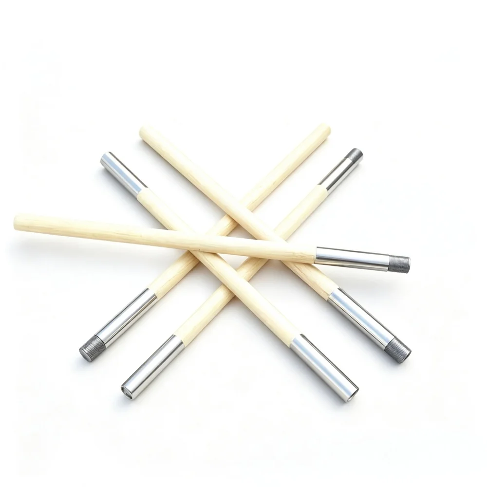 Detachable Spliced Wushu Bo Staff 4 Sections White Waxwood Shaolin Stick 2.5cm Diameter, 160cm/180cm Martial Arts Practice Pole