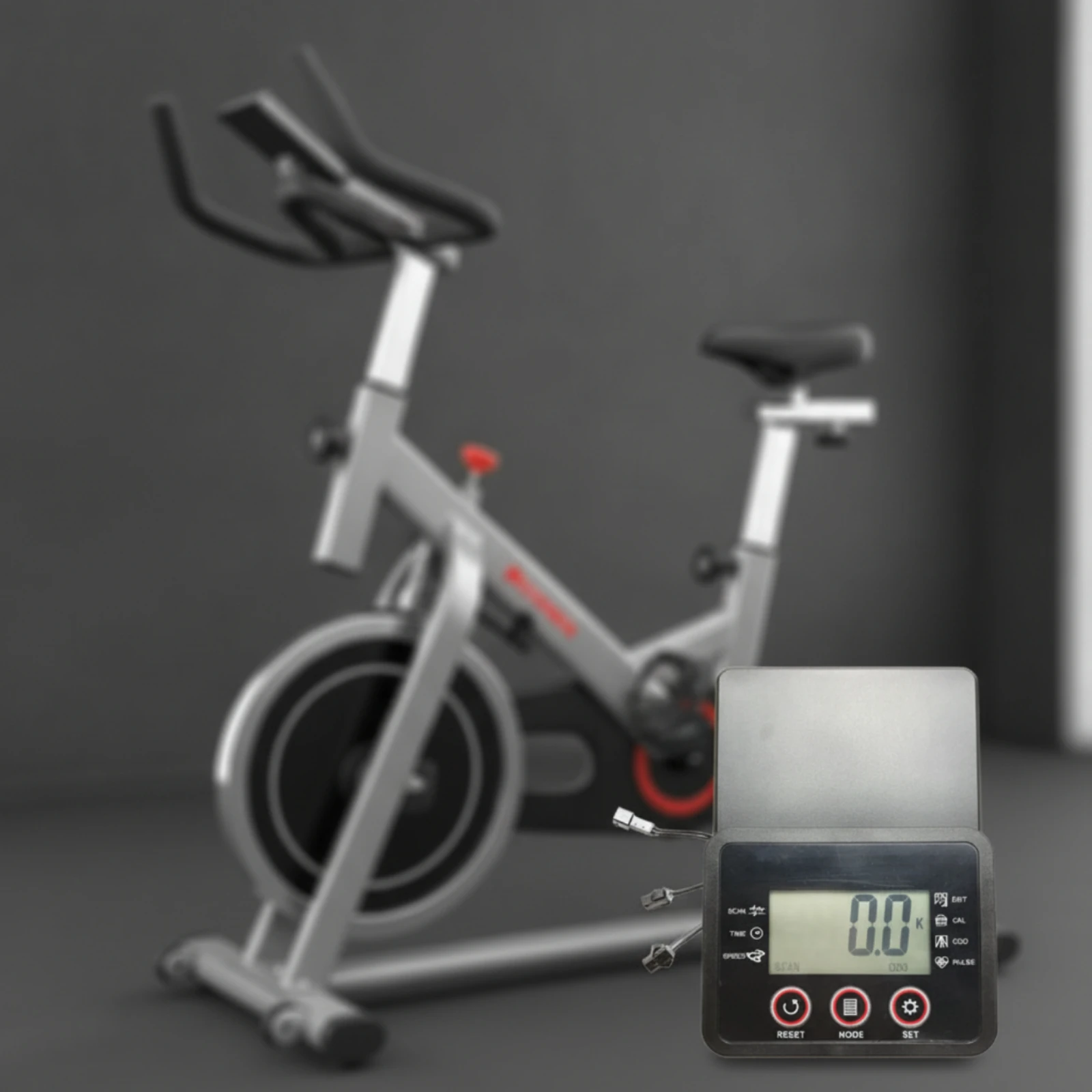Fitness Bike Instrument Console Compact LCD Speedometer Odometer Replacement Console Lightweight for Cyclists, Indoor Cycling