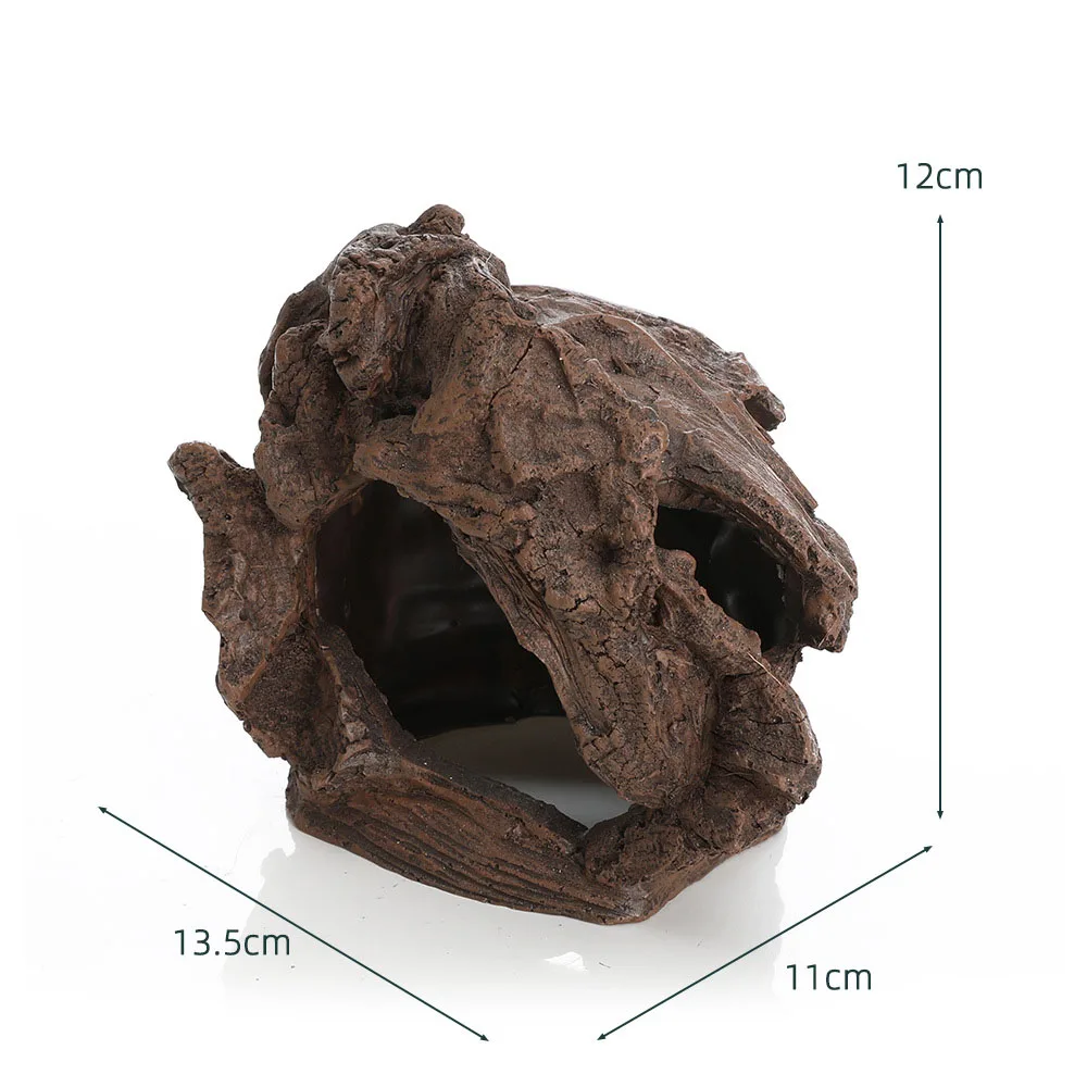 Künstliche Wurzelhöhle aus Kunstharz für Aquarien, Baumstumpf, Landschaftsdekoration, Aquarien-Versteck, Spielsitz, Laichstätte – Detail 11
