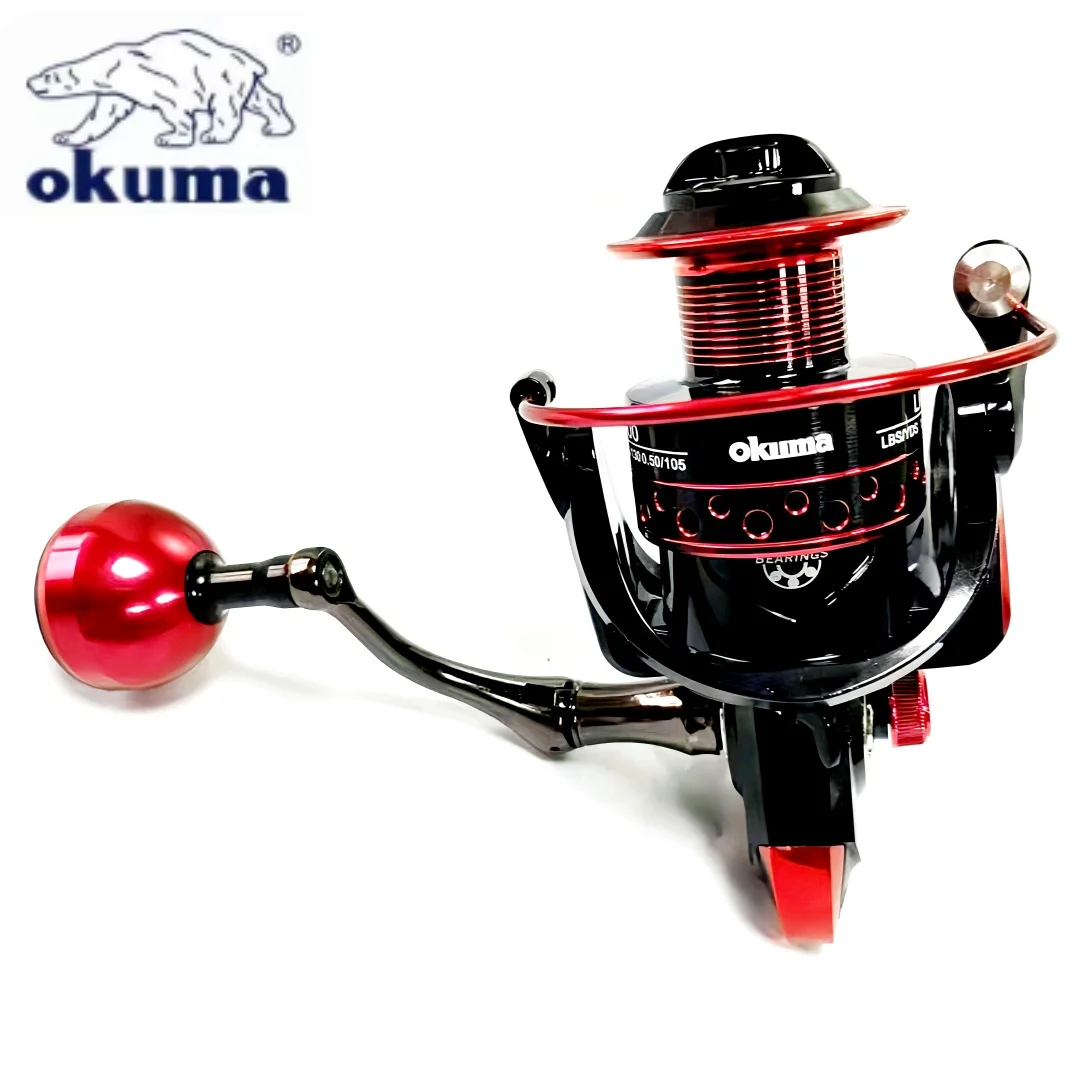 Okuma-Spinning Reel, Geheel Metalultralichte Vishaspel, Visgereedschap, 2000-7000speedratio5:2:1, Maximale Remkracht 18Kg, 2024