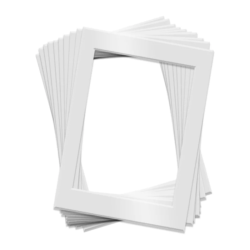 10Pcs White Photo Mat Set A4 Picture Mount for Frame Rectangle Paper Mount Kit Picture Mount Card Photo Frame Mat Picture Mount