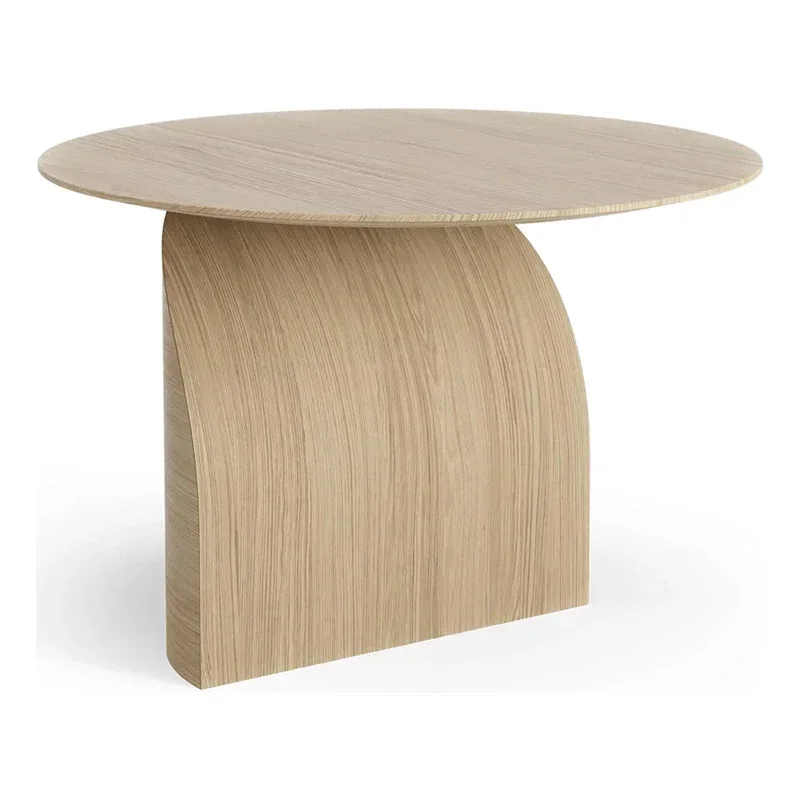 A Nordic Minimalism round Tea Table Living Room Home Japanese Style Special-Shaped Sofa Side Table