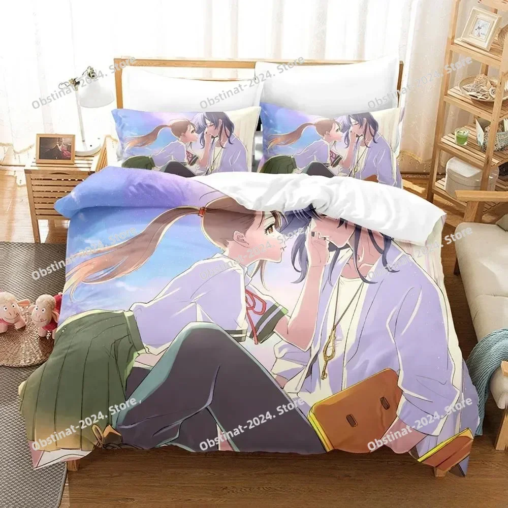 

New 3D Anime Suzume no Tojimari Bedding Set Printed Bed Set With Pillowcase Bed Duvet Cover Single Double Queen Super King Size