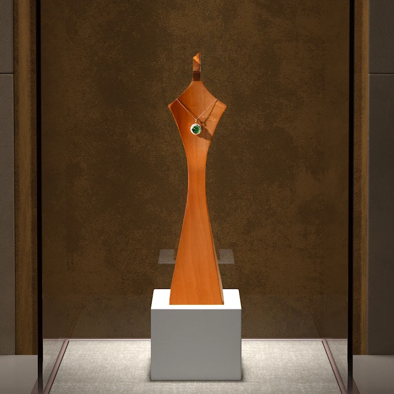 WoodTen Jewelry Display Stand High-End Design Necklace Holder Mannequin Neck Display Prop Chest Portrait Jewelry