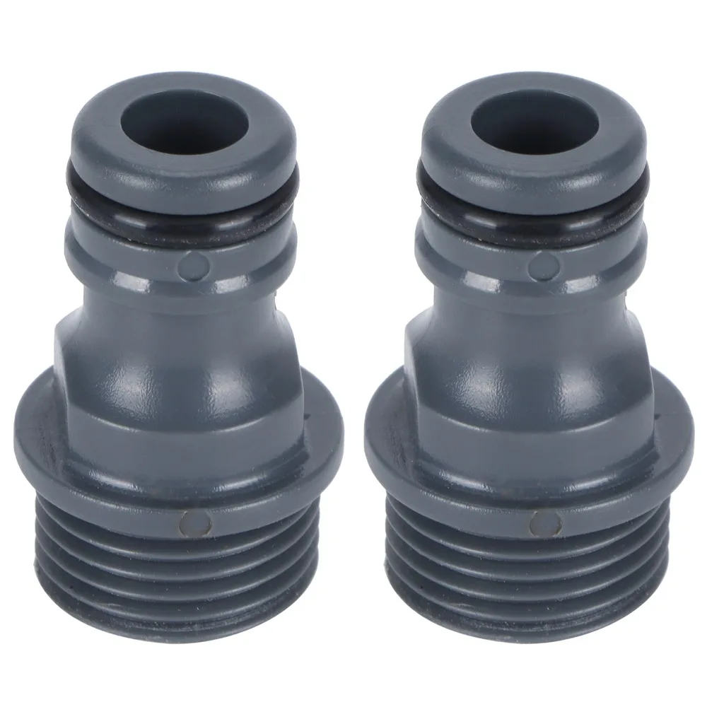 4PCS G1/2 Male Thread Garden Hose Quick Connector Plastic Black Grey G1/2 Male Thread Connector Quick Release