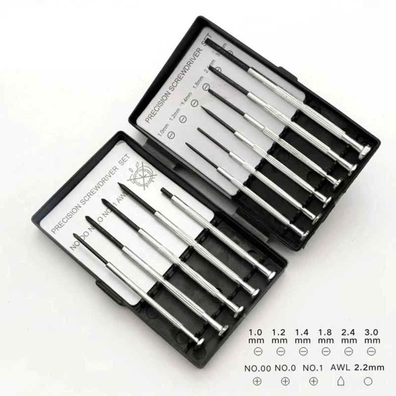 ชุดไขควงกลที่มีความแม่นยํา 11 ชิ้นเหมาะสําหรับผลิตภัณฑ์อิเล็กทรอนิกส์ เครื่องมือนาฬิกา การทําแบบจําลอง และแว่นตา