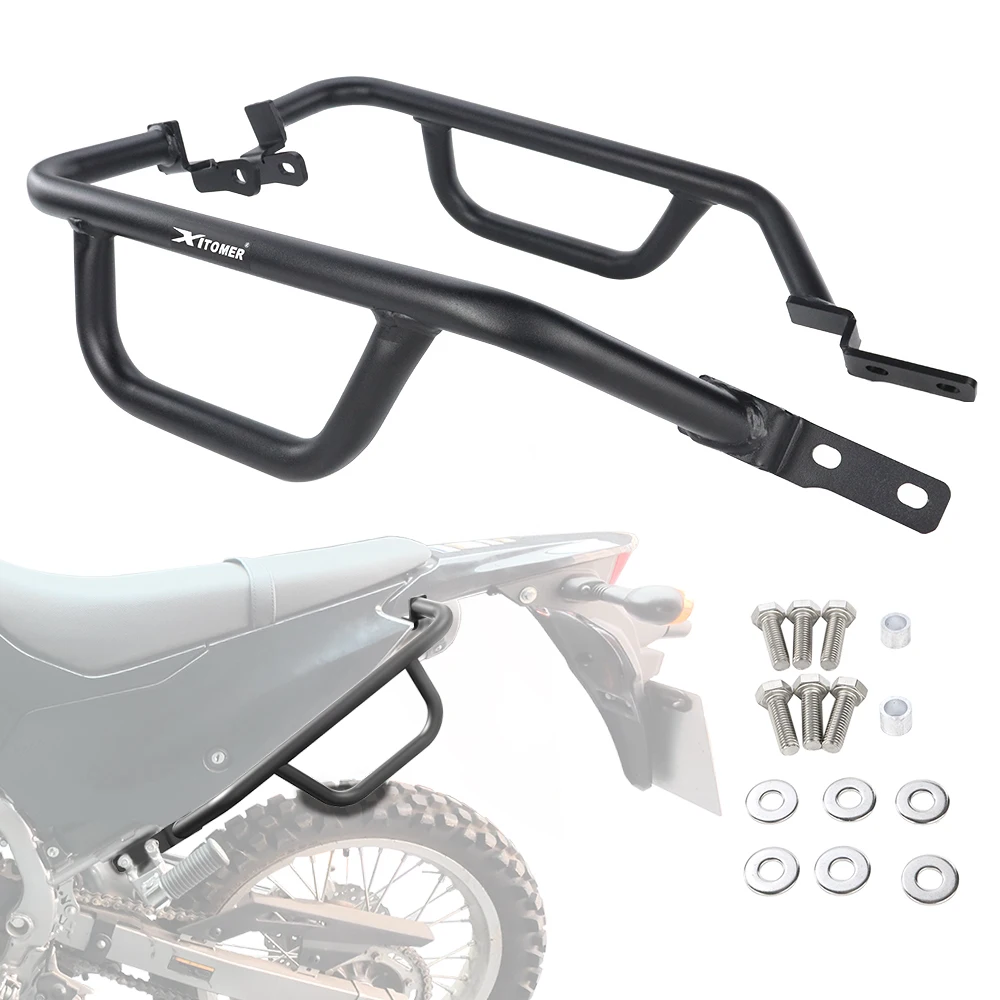 

Motorcycle Side Crash Bars Panel Guard Saddle Bag Support Frame Protector Side Cover Guard KLX230 KLX 230 2019-2025 For Kawasaki