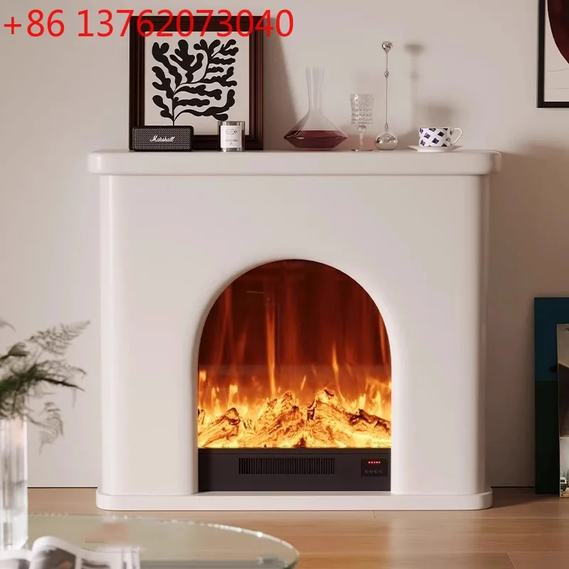 French Fireplace Simulation Fire Home Living Room Decorative Cabinet with Light American Electronic Flame Heater