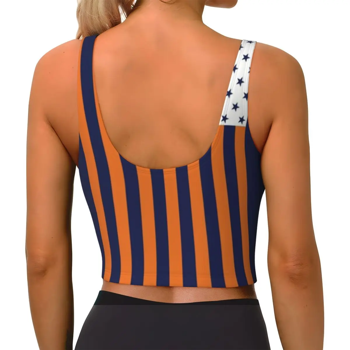 Layer Inner Tank Football Chicago Sports Patriotic American Flag Team Colors Everyday Undergarment Body Shaping Top