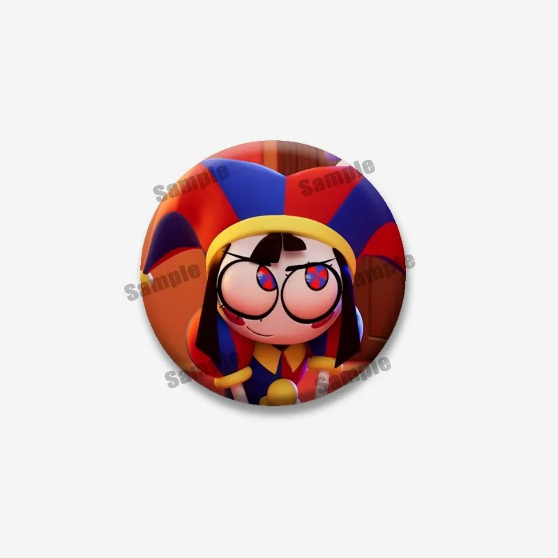 Kreative lustige P-Pomni Emaille Pins niedliche Cartoon-Figur Runde Brosche DIY Rucksack Jacke Kragen Abzeichen Schmuck Geschenke für Freund
