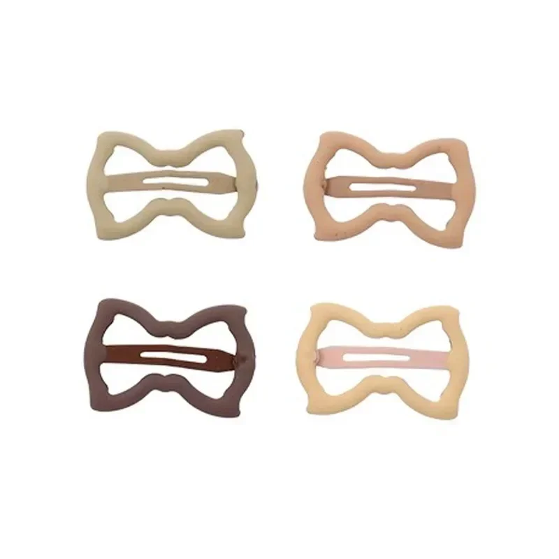 Ensemble de 4 barrettes à cheveux pour bébé fille, style coréen, thé au lait, accessoires pour mère et enfant