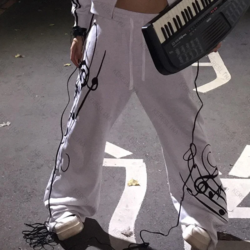 

Trendy high street fashion vintage Gothic comfortable and versatile long pants American hip-hop rock style casual long pants emo