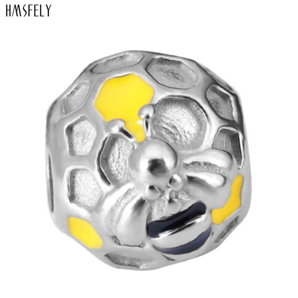 

HMSFELY European Bee Pattern Beads For DIY Women Bracelet Jewelry Making Accessories Bead 316l Stainless Steel Beads