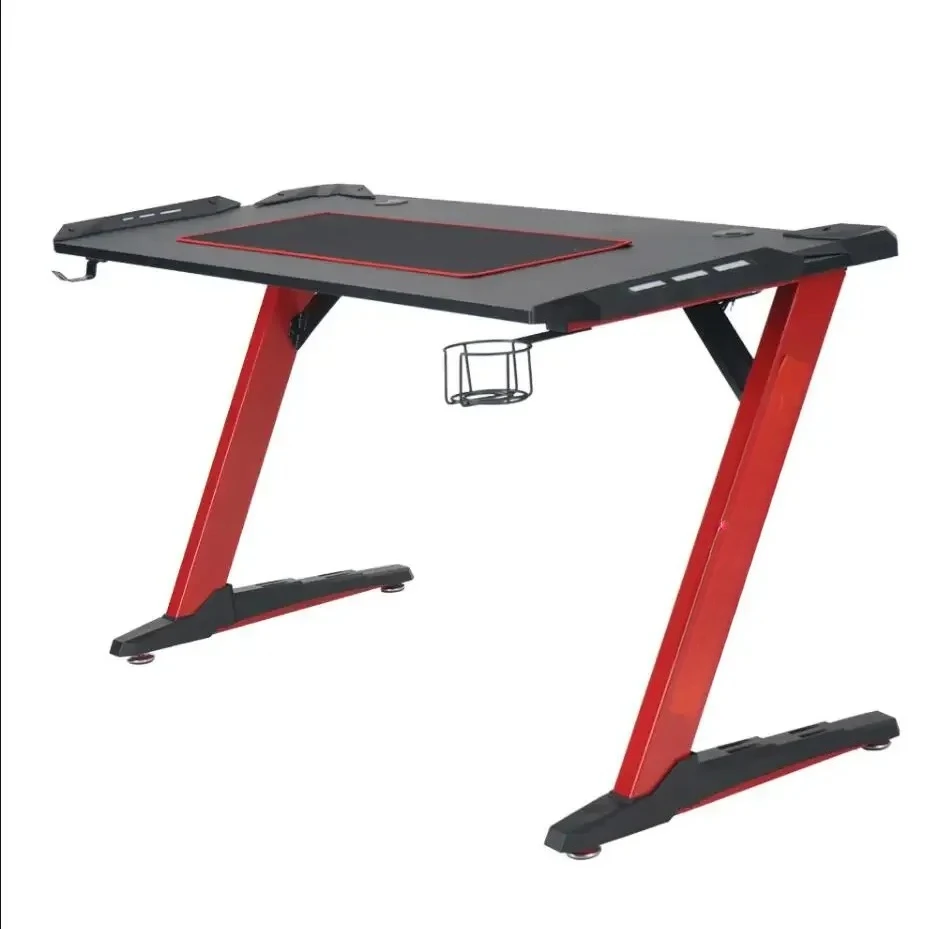 

Hot Sales 120x60cm L-Shaped Metal Gaming Desk Modern Office PC Computer Table for Games with Packing