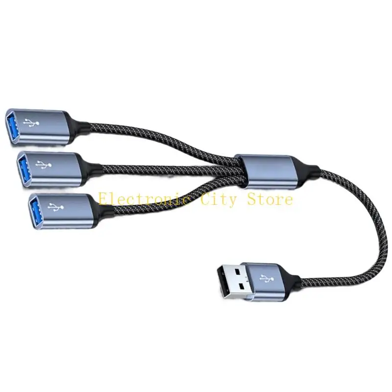 USB -Hub -Adapter -Plug -Play Fast Lade -Aluminiumlegierung für mehrere Geräte Hu8d