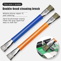 1Pcs Anti-Static ESD Double Headed Brush Hard Brushing Brush Anti-Static Safe Brush For Mobile Motherboard Repair Clean Tools