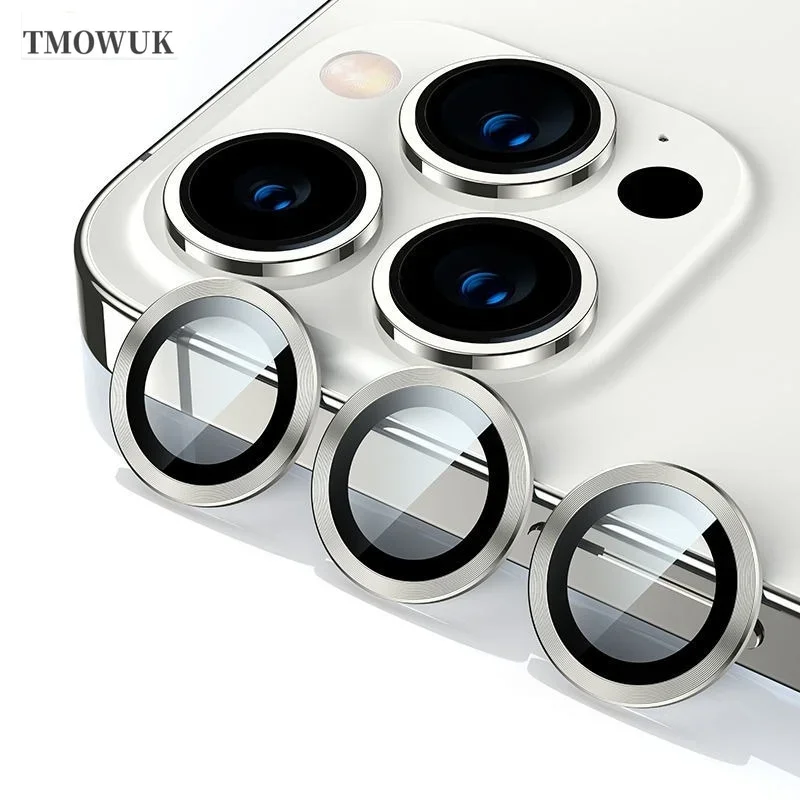

For iPhone 16 15 14 Pro Max Plus 13 1211 Pro Max Mini Metal Camera Lens Protector Protective Film Tempered Glass Full Cover