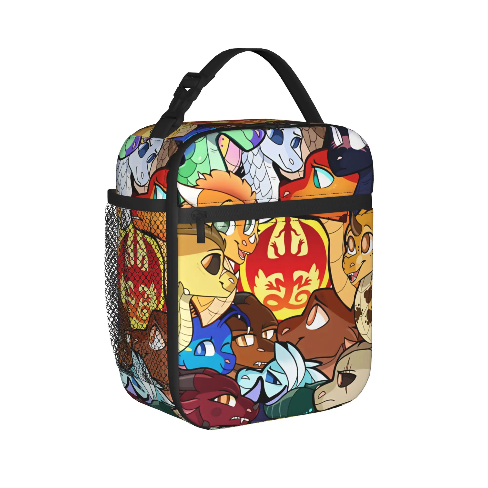 Wing Of Fire dragons Lunch Bag  Casual Lunch Box Outdoor Picnic Portable Thermal Lunch Bags For Women Oxford Custom Cooler Bag