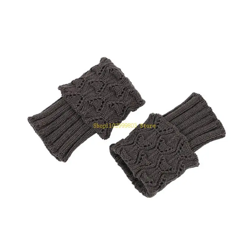 Trendy Knitted Sock Covers Soft and Warm Leg Warmers for Kids Girls Fashionable Look Ankle Protective Sleeve Case J0MF