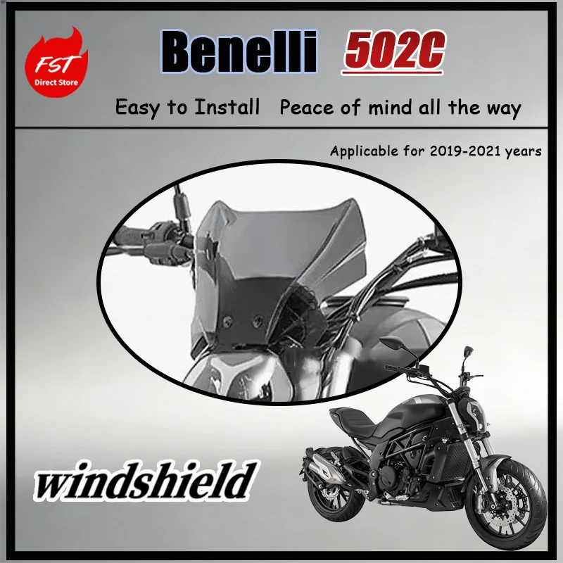 For Benelli 502C 2019-2021 Front Motorcycle Fairing Windshield Enhanced Wind Protection Accessory for Improved Riding Experience