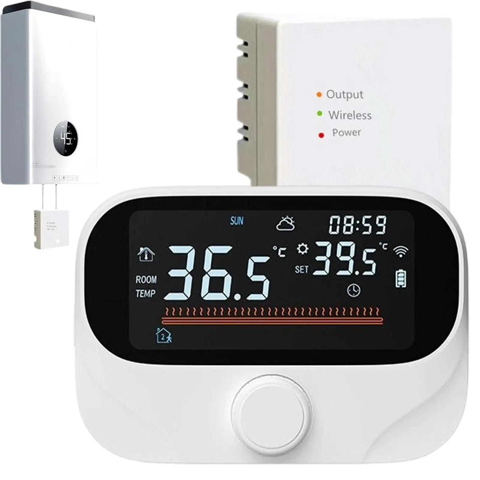 

Smart Home Thermostat Smart Thermostat With APP And Voice Control Heating Temperature Monitor Tool For RV Office Bedroom Home