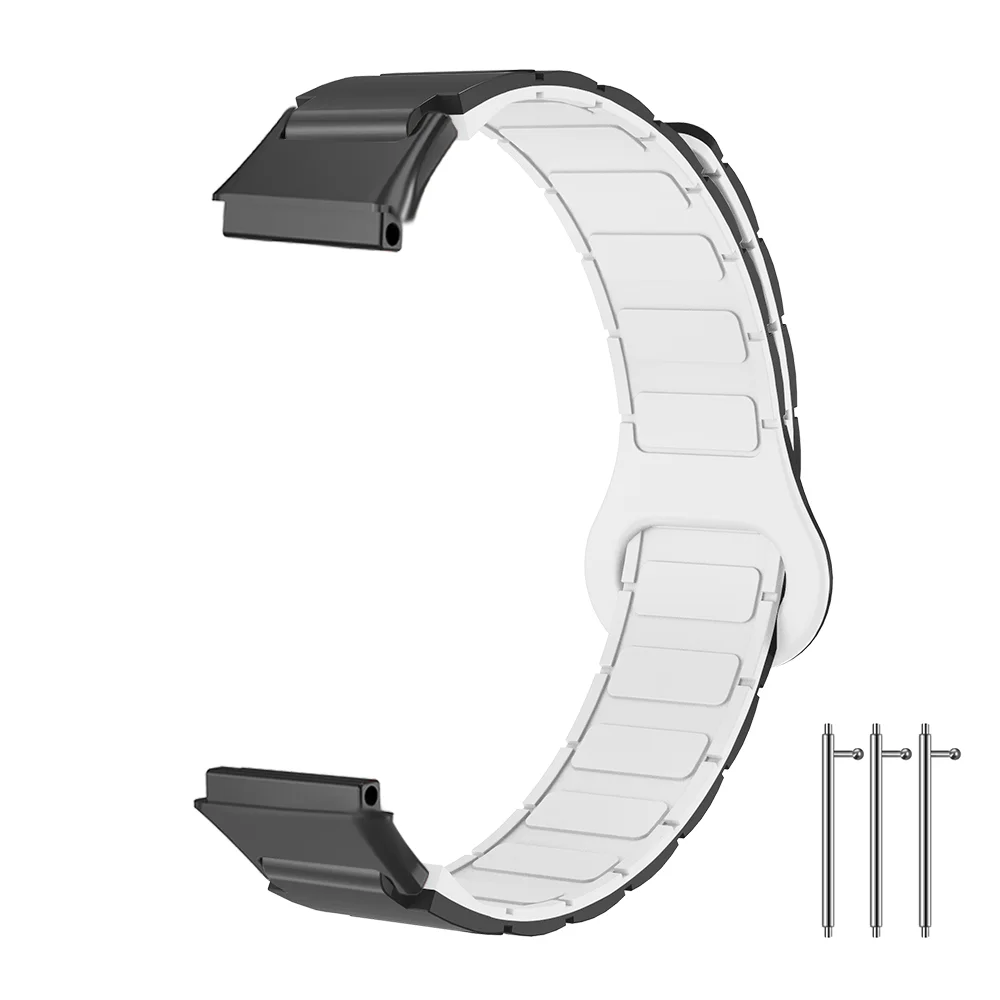 

12mm Magnetic Watch Strap For Huawei Band 7 Armor Style Stable Buckle Quick Release Durable Silicone Smartwatch band Men Women