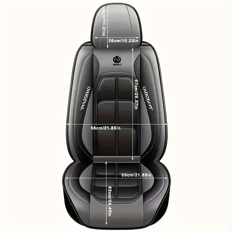 

All inclusive seat cover, full leather car seat cushion, single seat driver and passenger seat cover, all season universal pad