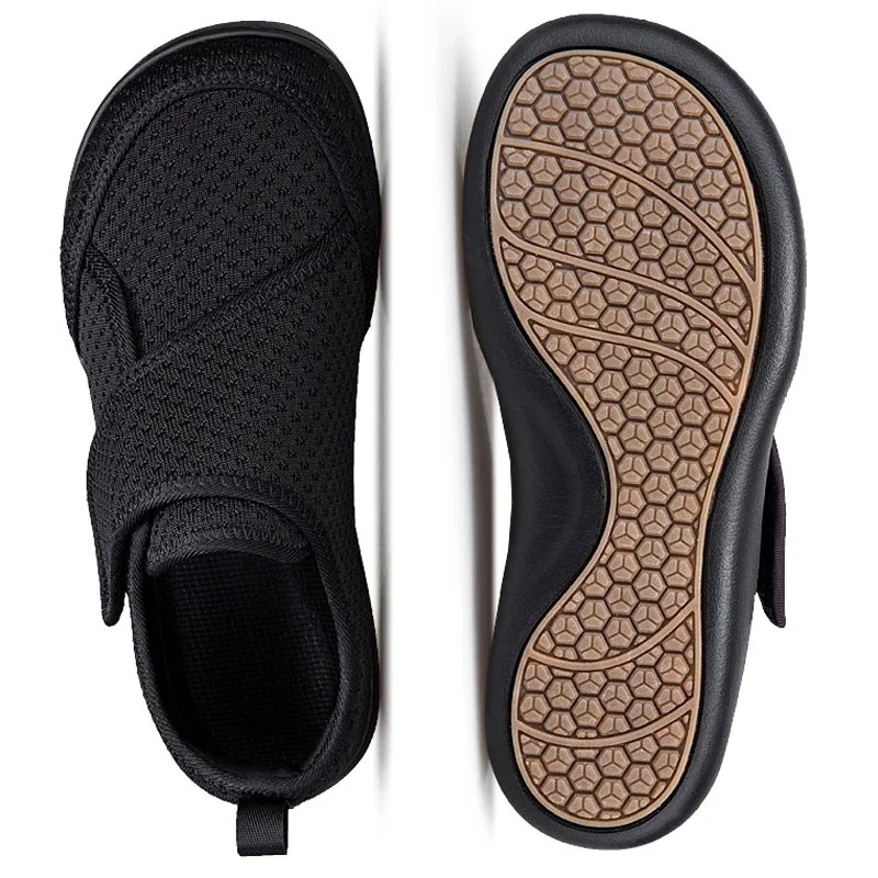 Wide Box Diabetic Shoes for Men Extra Wide Hook and Loop Arch Support Walking Shoes for Elderly Swollen Feet Foot Pain Relief