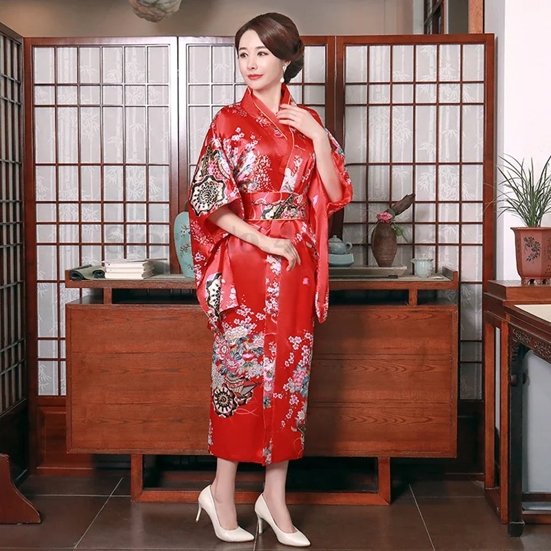 女性のための花柄の着物,セクシーな浴衣,帯付き,日本の伝統的なノベルティ,ヴィンテージでエレガントなイブニングドレス,芸者ドレス