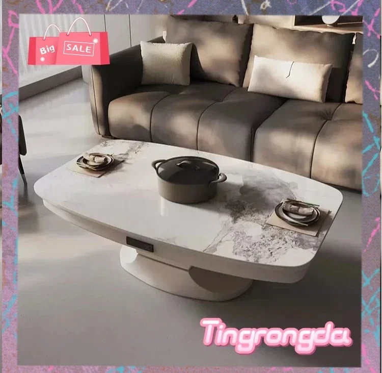 Y Light luxury automatic lifting coffee table dining table dual-purpose living room