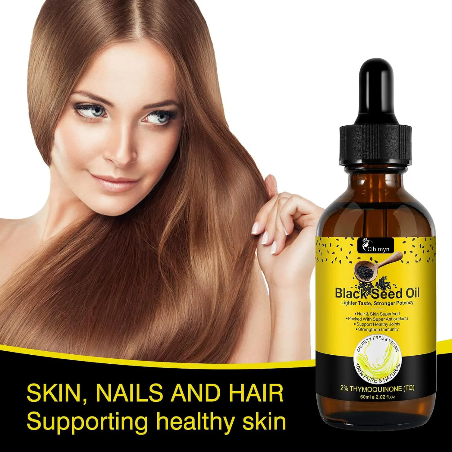 BLACK SEED OIL DROPS Cross-border Hair Care essential Oil Hair care