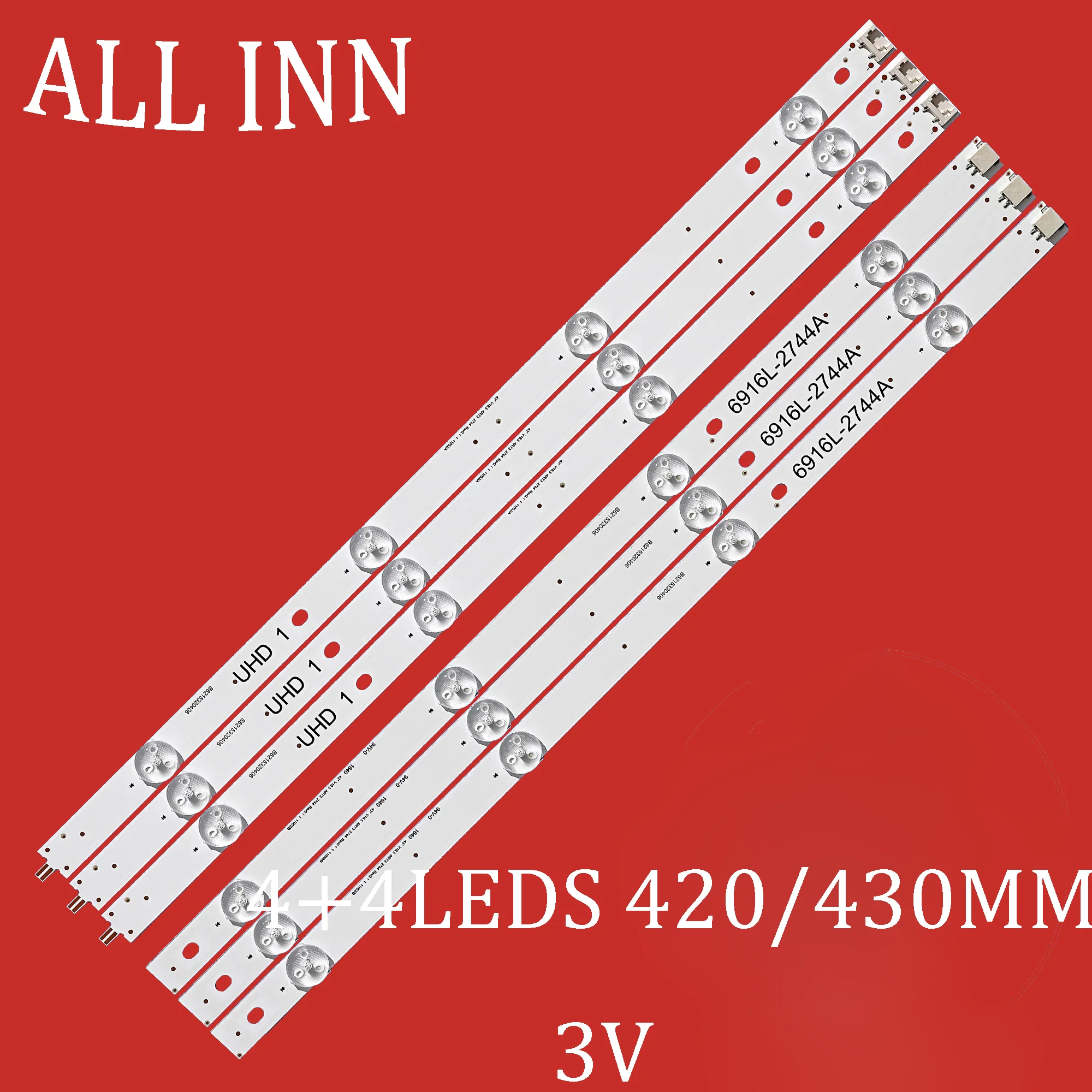 

Светодиодная подсветка для 43UH620V 43UH610A 43UH6100 43UH630V 43UH610T 43UH603V 43UH610T 43 ''V16.5 ART3 2744 6916L-2744A UHD