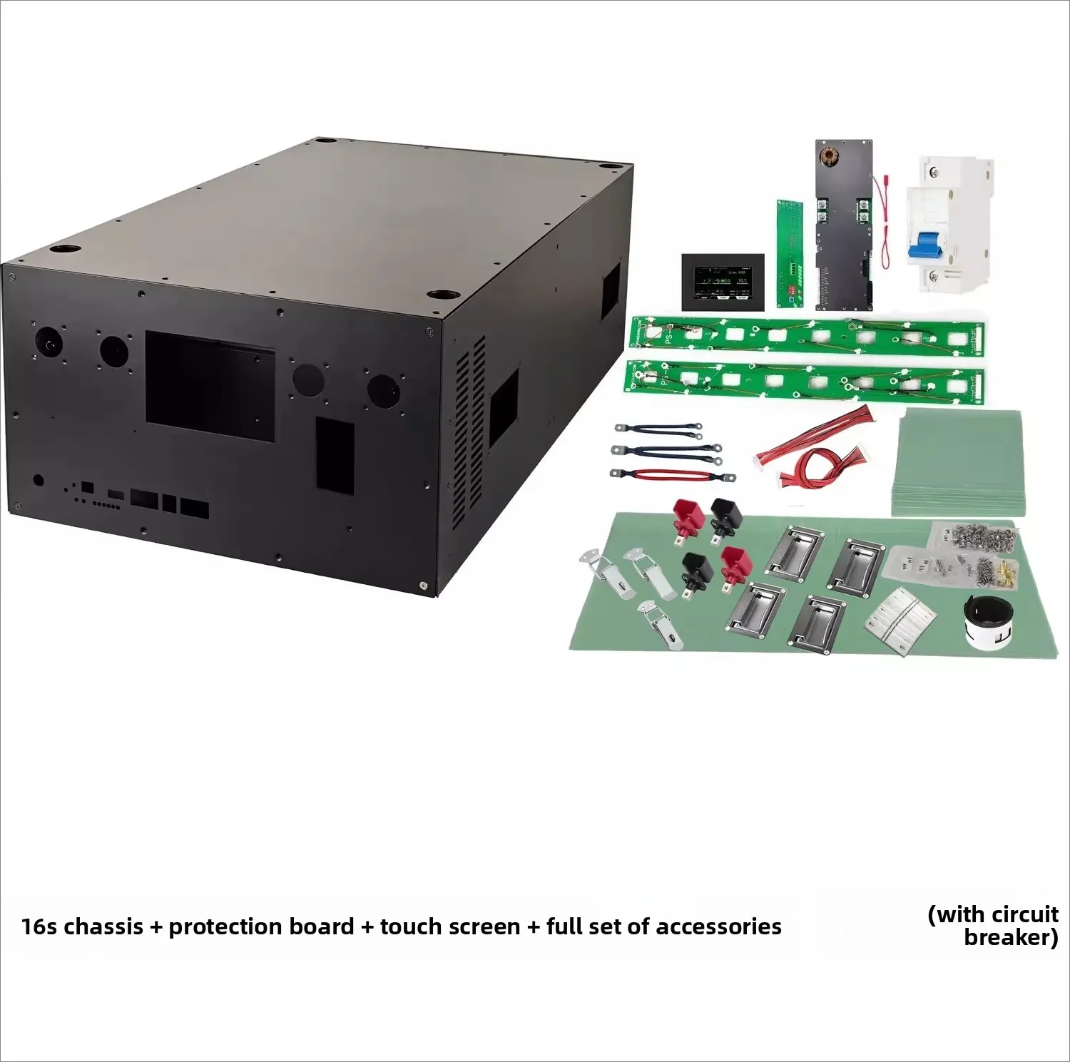 16S 48V 300Ah LiFePO4 Battery Pack DIY Kit with Sheet Metal Enclosure for Solar Home Energy Storage