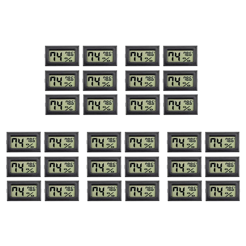 A88E-30Pack Mini Hygrometer Indoor Humidity Meter Hygrometer Digital Thermometers Humidity With (℉) For Greenhouse, Garden