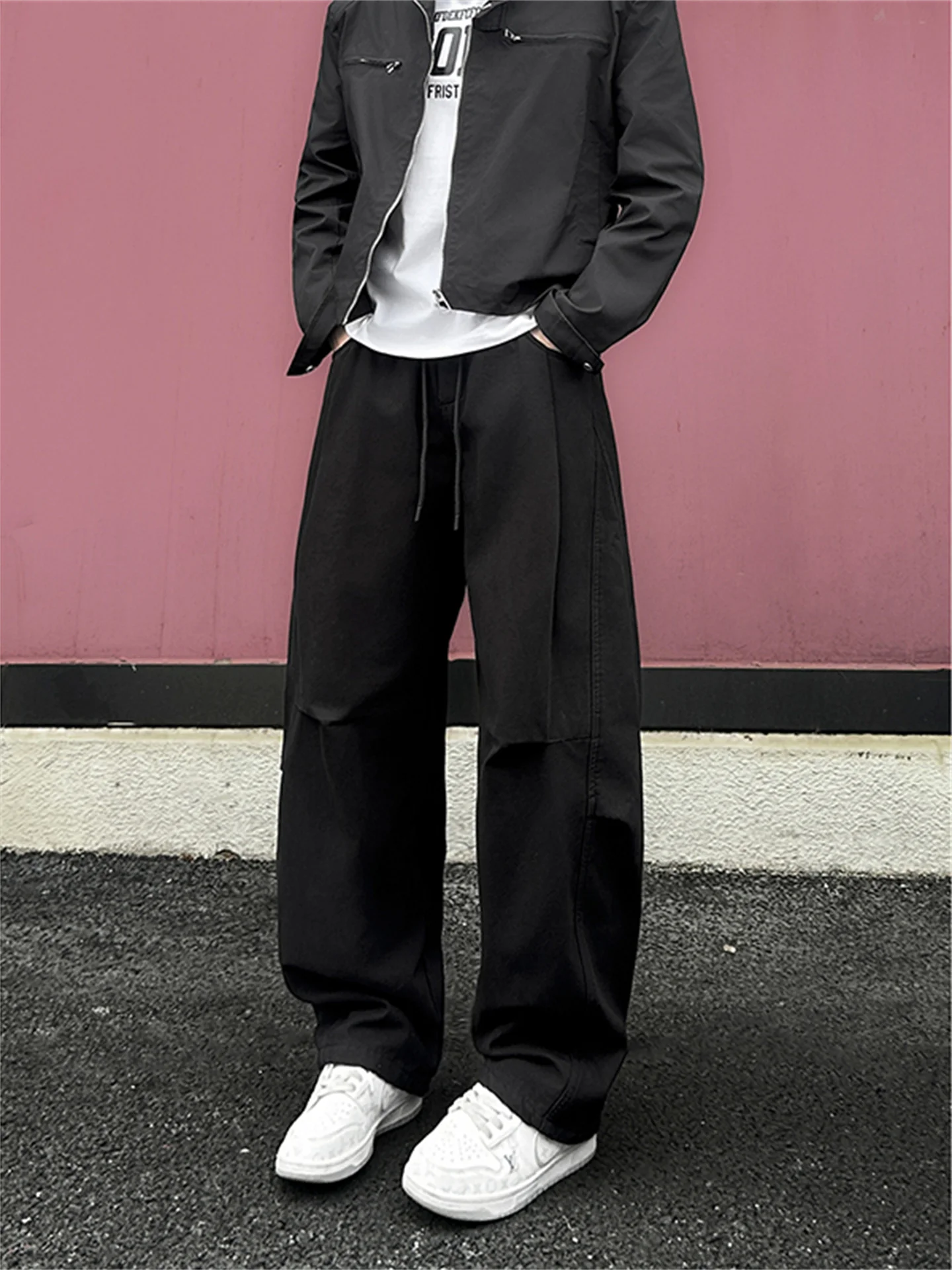 

Мужские брюки-карго American Sle в стиле ретро с плиссировкой, 3D-кроем и силуэтом в стиле парашютиста, из чистого хлопка, повседневные