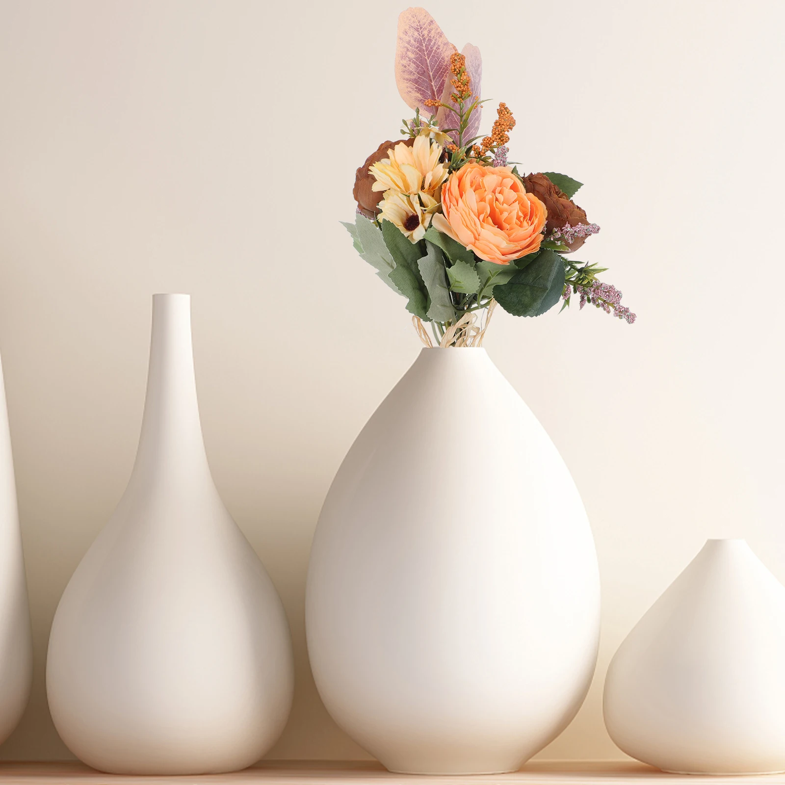 

Artificial Bouquet Plastic Flowers Bridesmaid Eucalyptus Home Decor Living Bedroom Dining Study Bar Office