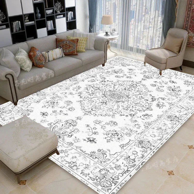 

Persian Luxury Tradition Living Room Carpets Fancy Home Decoration Large Area Soft Rugs Washable Non-slip Lounge Room Door Mats