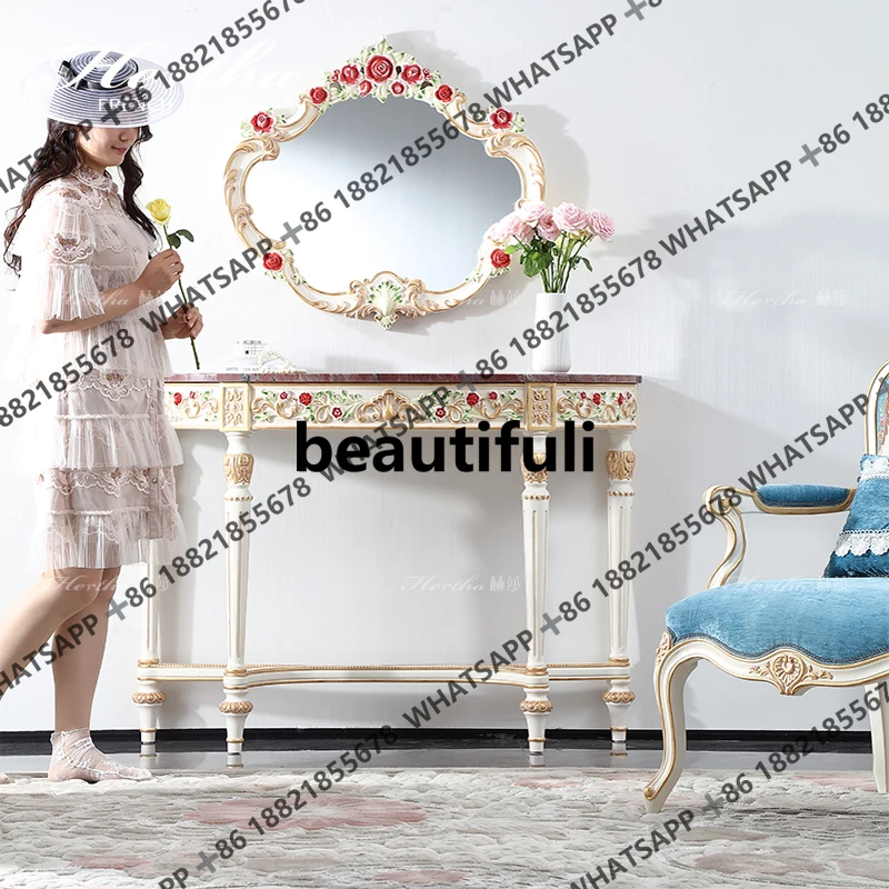 

French furniture European solid wood porch living room old porch living room foyer cabinet