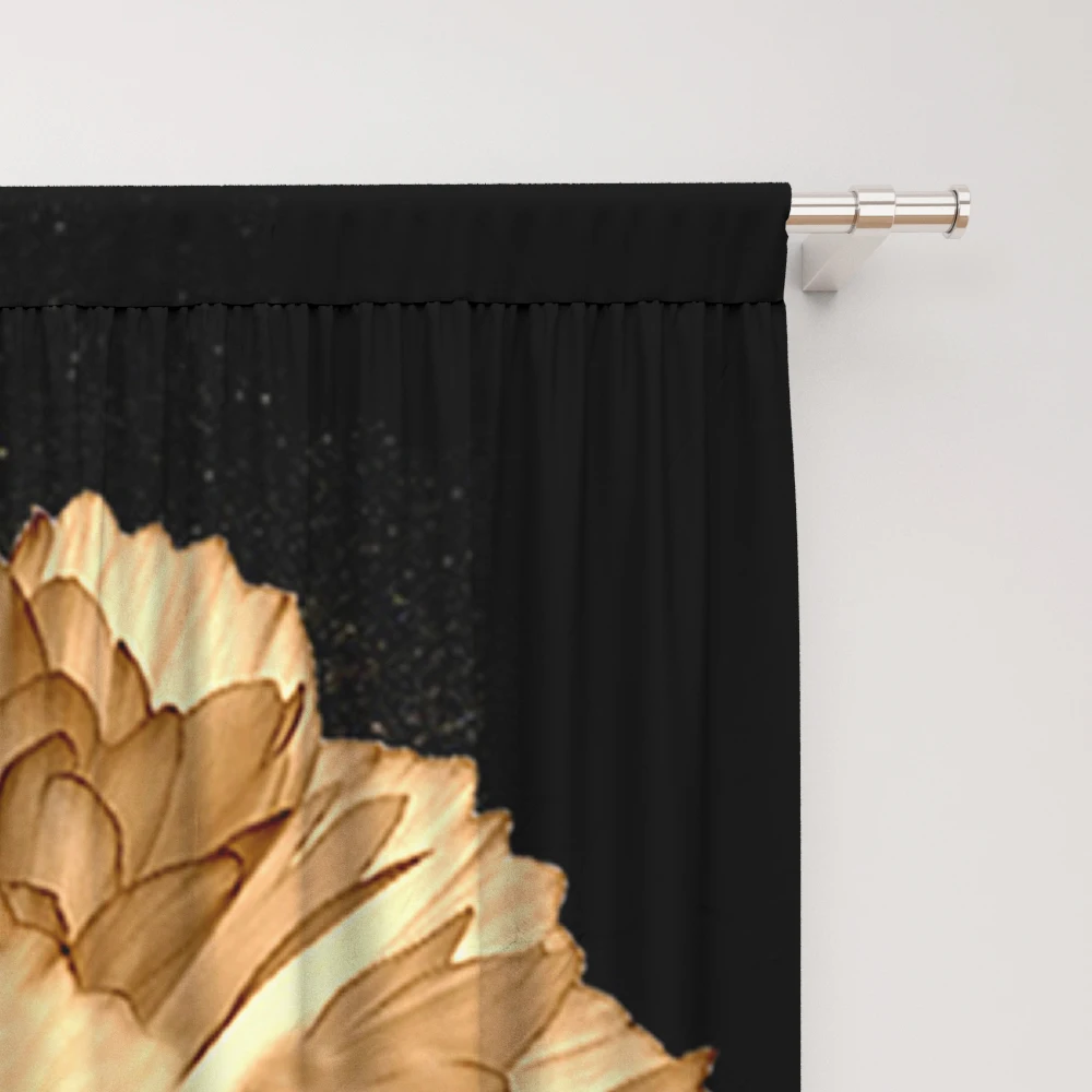 2PC Home Decoration Curtains With Metal Texture Leaf Bag Curtains, Kitchen, Coffee Shop, Living Room, Balcony, Garden