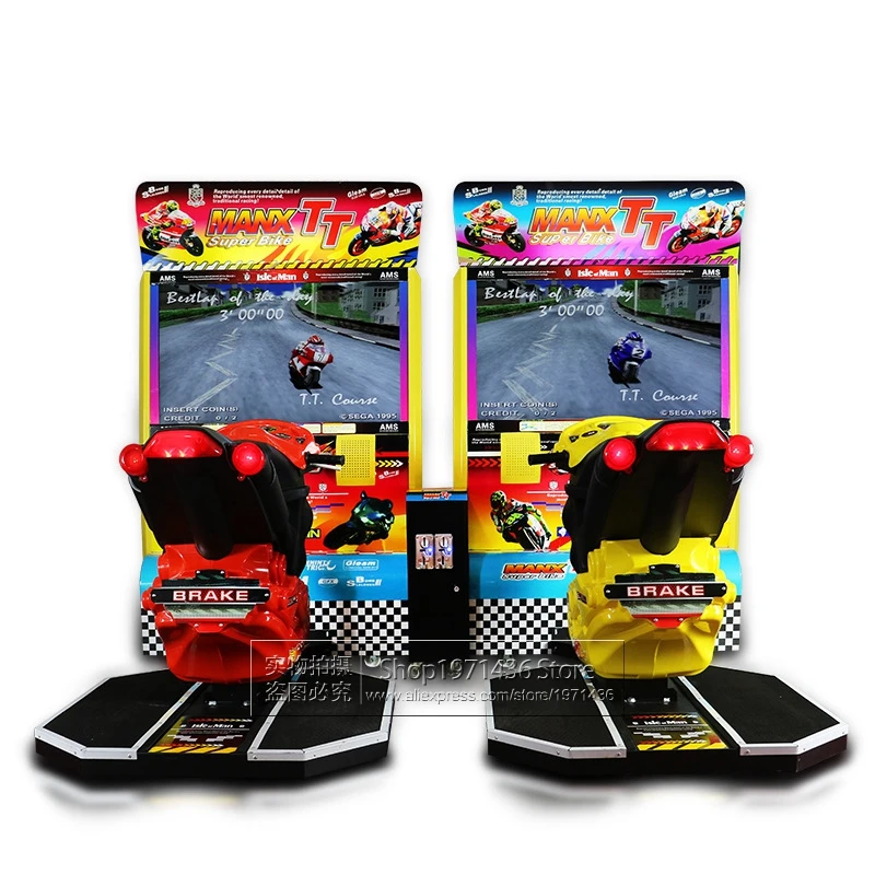 Two Players Coin Operated 42inch TT Motorcycle Simulator Drive Motor Bike Moto Racing Amusement Center Video Arcade Game Machine #3